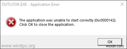 FIX:অফিস 2019/2016 এ অ্যাপ্লিকেশনটি সঠিকভাবে শুরু করতে অক্ষম ছিল (0xc0000142)।