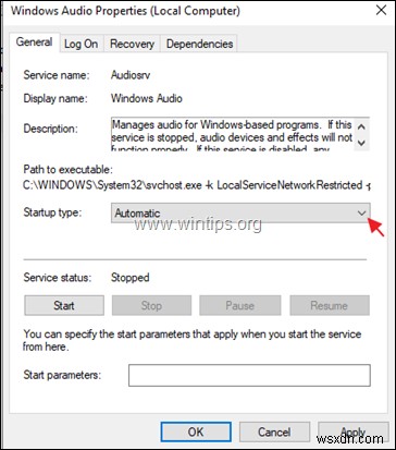FIX:Windows 10 এ কোন সাউন্ড নেই। অডিও সার্ভিস 1068 শুরু করতে পারে না (সমাধান)।