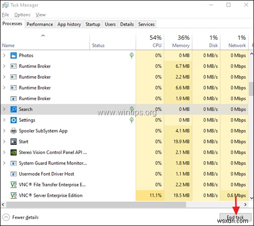 FIX:Windows 10 সার্চ বারে টাইপ করা যাবে না। (সমাধান)