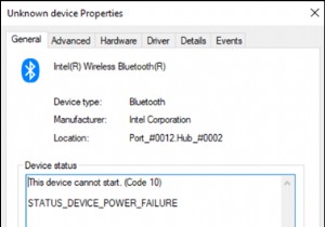 ফিক্স:ইন্টেল ওয়্যারলেস ব্লুটুথ কোড 10 শুরু করতে পারে না - স্ট্যাটাস ডিভাইস পাওয়ার ব্যর্থতা৷