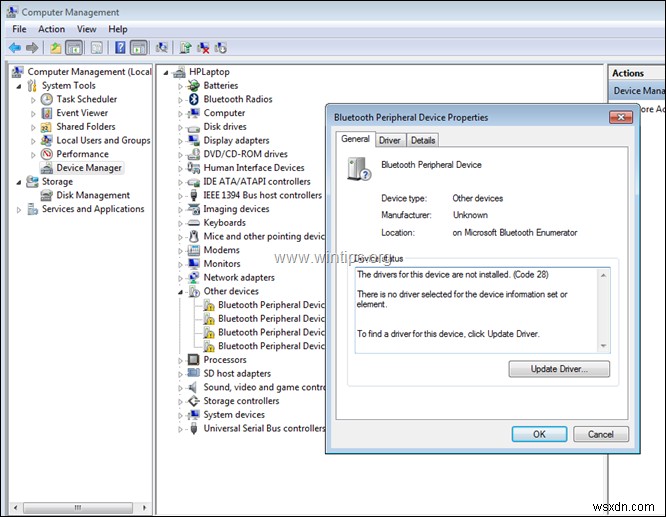 ফিক্স:ব্লুটুথ ড্রাইভার ইনস্টল করা নেই – কোড 28 (সমাধান)
