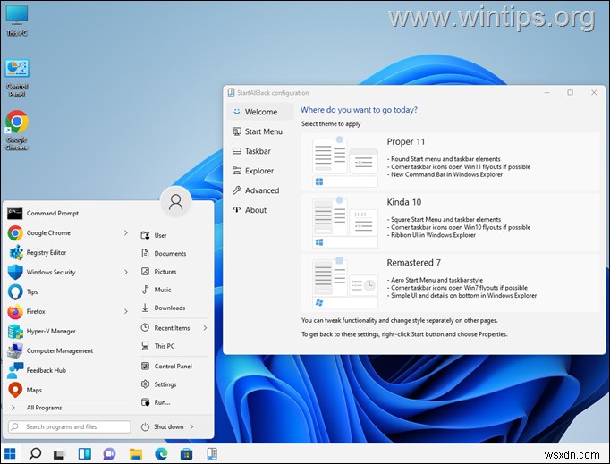 Windows 11-এ ক্লাসিক Windows 10 স্টার্ট মেনু কীভাবে পাবেন।