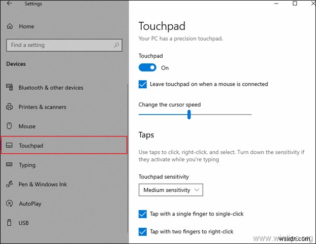 FIX:Windows 10-এ টাচপ্যাড সেটিংস অনুপস্থিত৷