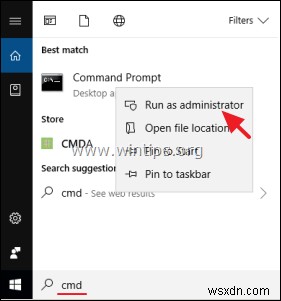 Windows 10 এ প্রশাসক হিসাবে CMD কিভাবে চালাবেন।