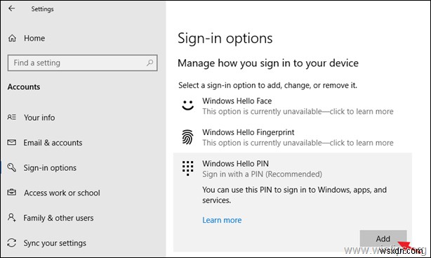 FIX:Windows 10 এ PIN যোগ বা পরিবর্তন করা যাবে না (সমাধান)