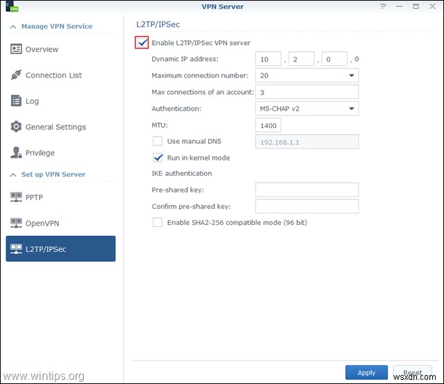 কীভাবে VPN সার্ভার (L2TP) হিসাবে Synology NAS সেটআপ করবেন এবং ক্লায়েন্টদের কাছ থেকে কীভাবে এটি অ্যাক্সেস করবেন।