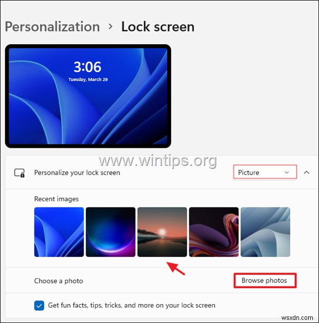 Windows 11 এ কিভাবে লক স্ক্রীনের পটভূমি পরিবর্তন করবেন।