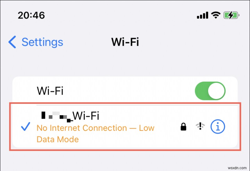 15 যখন iOS Wi-Fi এর সাথে সংযুক্ত থাকে কিন্তু কোনো ইন্টারনেট থাকে না