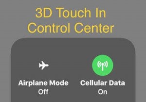iOS শর্টকাট:কন্ট্রোল সেন্টারে 3D টাচ ব্যবহার করা