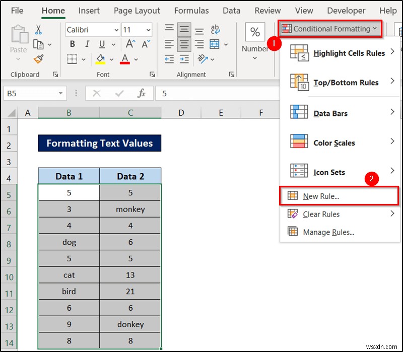 Excel এ সূত্র সহ শর্তসাপেক্ষ বিন্যাস