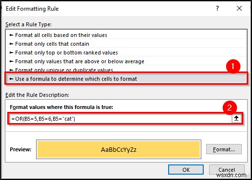 Excel এ সূত্র সহ শর্তসাপেক্ষ বিন্যাস