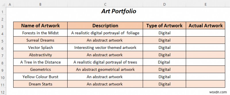 কিভাবে একটি আর্ট পোর্টফোলিও তৈরি করতে এক্সেল অবজেক্ট ব্যবহার করবেন