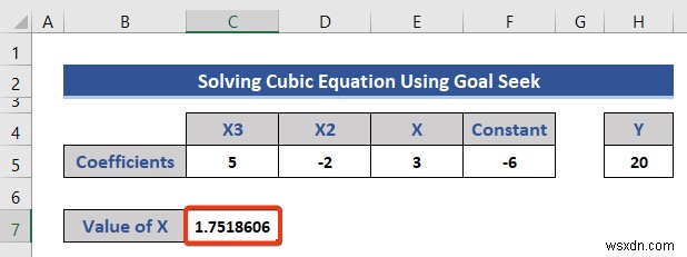 Excel এ সমীকরণ সমাধান করা (5টি দরকারী উদাহরণ)