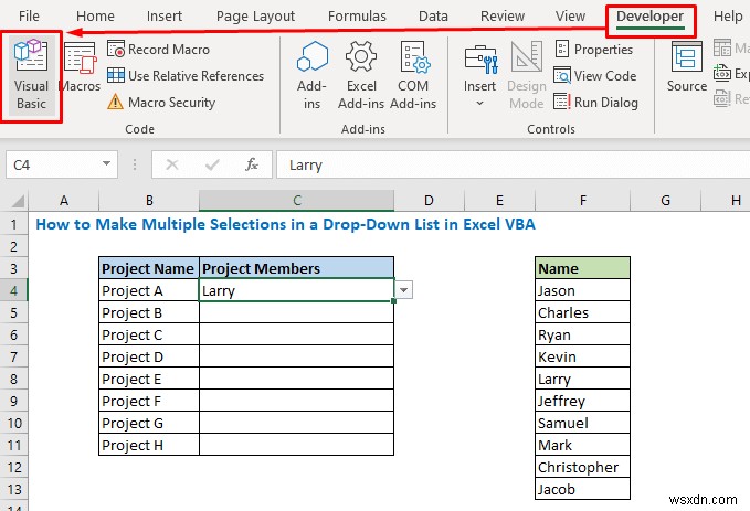 একাধিক নির্ভরশীল ড্রপ-ডাউন তালিকা এক্সেল VBA (3 উপায়)