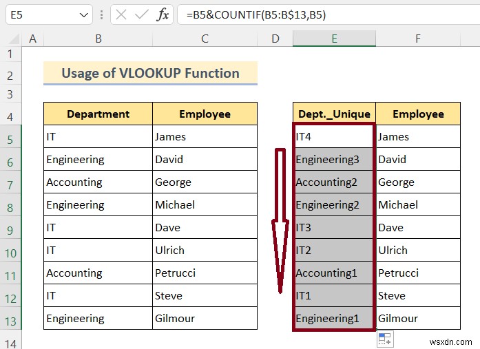 কীভাবে VLOOKUP করবেন এবং Excel এ একাধিক মান ফেরত দেবেন (8 পদ্ধতি)