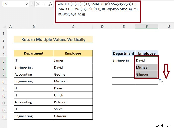 কীভাবে VLOOKUP করবেন এবং Excel এ একাধিক মান ফেরত দেবেন (8 পদ্ধতি)