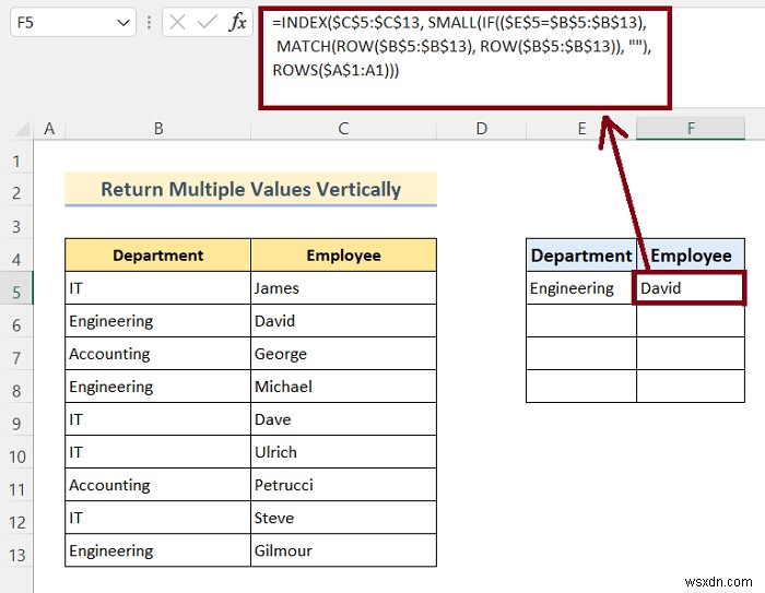 কীভাবে VLOOKUP করবেন এবং Excel এ একাধিক মান ফেরত দেবেন (8 পদ্ধতি)