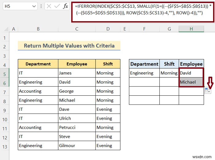 কীভাবে VLOOKUP করবেন এবং Excel এ একাধিক মান ফেরত দেবেন (8 পদ্ধতি)