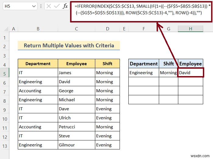 কীভাবে VLOOKUP করবেন এবং Excel এ একাধিক মান ফেরত দেবেন (8 পদ্ধতি)