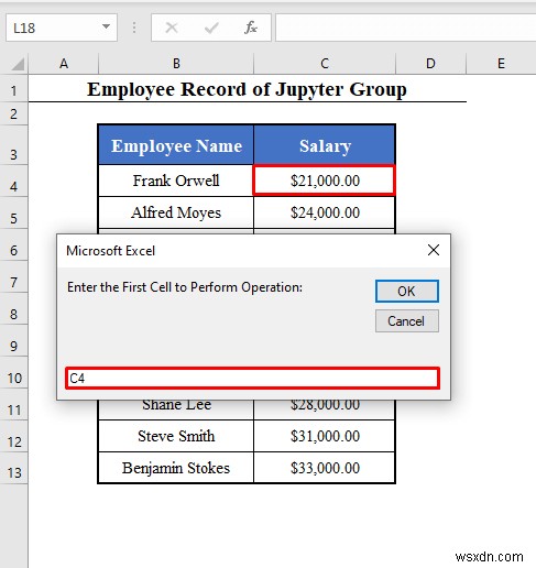 Excel এ পরিবর্তনশীল সারি নম্বর সহ VBA পরিসর (4 উদাহরণ)