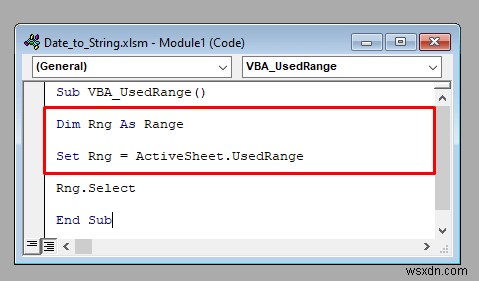 এক্সেল এ VBA এর UsedRange প্রপার্টি কিভাবে ব্যবহার করবেন (4 উপায়)