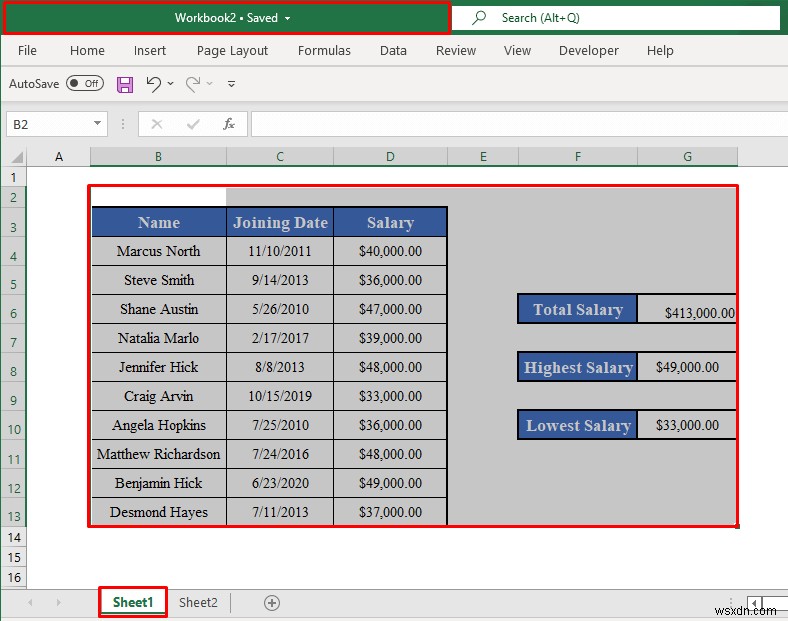 এক্সেল এ VBA এর UsedRange প্রপার্টি কিভাবে ব্যবহার করবেন (4 উপায়)