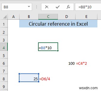 Excel এ সার্কুলার রেফারেন্স কি?