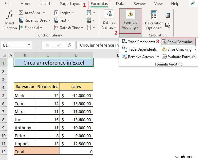 Excel এ সার্কুলার রেফারেন্স কি?