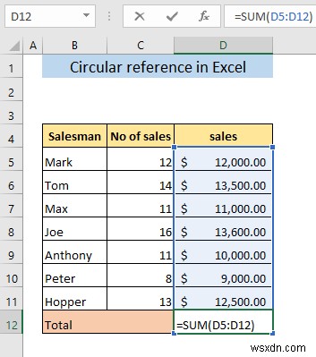 Excel এ সার্কুলার রেফারেন্স কি?