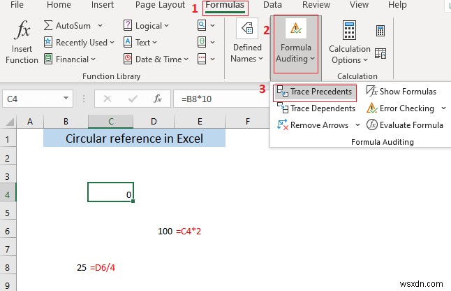 Excel এ সার্কুলার রেফারেন্স কি?