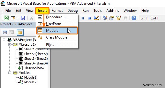 Excel VBA:একটি পরিসরে একাধিক মানদণ্ড সহ উন্নত ফিল্টার (5 পদ্ধতি)