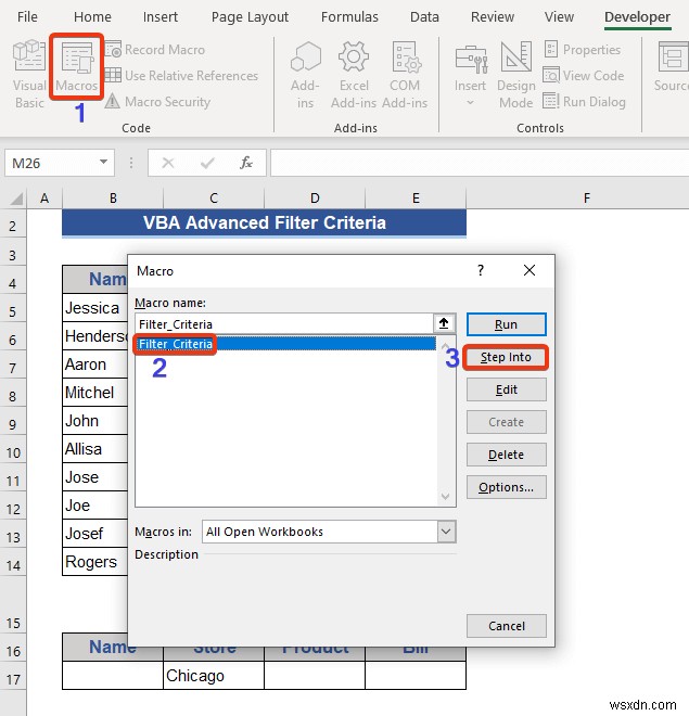 উন্নত ফিল্টার মানদণ্ড সহ এক্সেল VBA উদাহরণ (6 কেস)