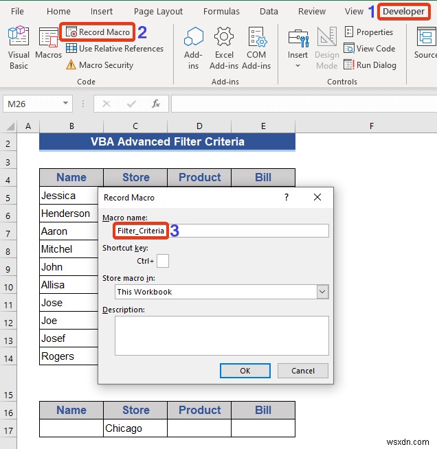 উন্নত ফিল্টার মানদণ্ড সহ এক্সেল VBA উদাহরণ (6 কেস)