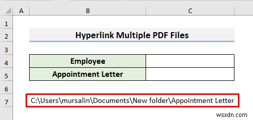 এক্সেলে একাধিক পিডিএফ ফাইল হাইপারলিঙ্ক করার উপায় (3 পদ্ধতি)
