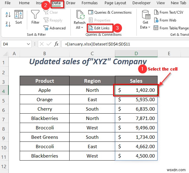 [ফিক্স]:Excel Edit Links পরিবর্তন সোর্স কাজ করছে না