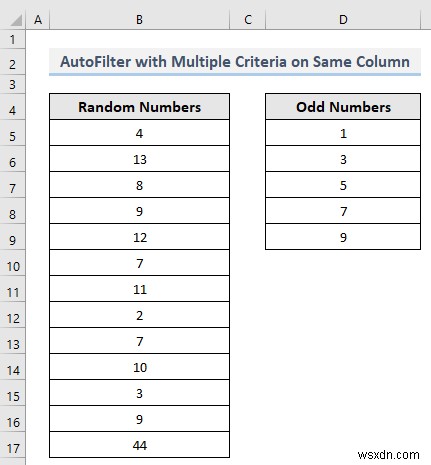 VBA থেকে অটোফিল্টার এক্সেলের একই ক্ষেত্রে একাধিক মানদণ্ড (4 পদ্ধতি)