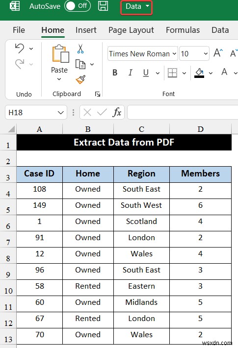 কিভাবে PDF থেকে Excel এ ডেটা এক্সট্র্যাক্ট করবেন (4টি উপযুক্ত উপায়)