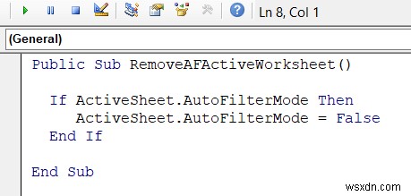 Excel VBA:অটোফিল্টার সরান যদি এটি থাকে (7 উদাহরণ)