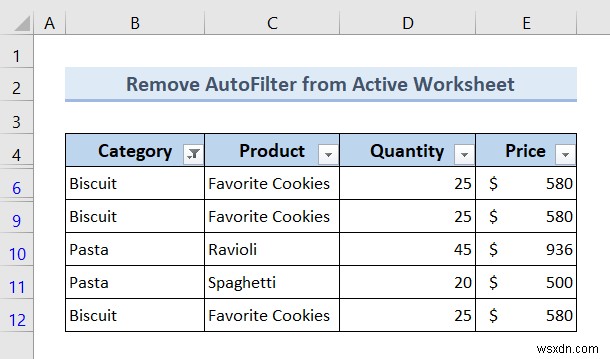 Excel VBA:অটোফিল্টার সরান যদি এটি থাকে (7 উদাহরণ)