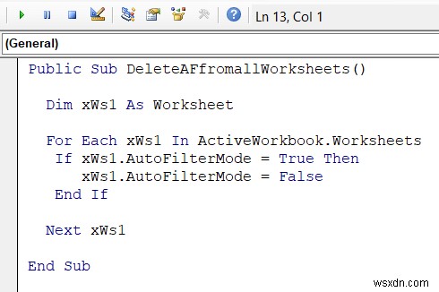 Excel VBA:অটোফিল্টার সরান যদি এটি থাকে (7 উদাহরণ)