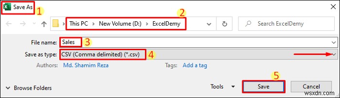 এক্সেলকে CSV হিসাবে ডাবল কোট সহ সংরক্ষণ করুন (3টি সহজ পদ্ধতি)