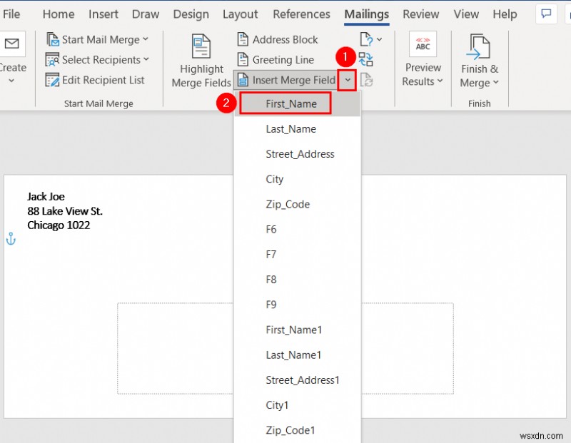 Excel থেকে Word Envelopes-এ মেল মার্জ (2 সহজ পদ্ধতি)