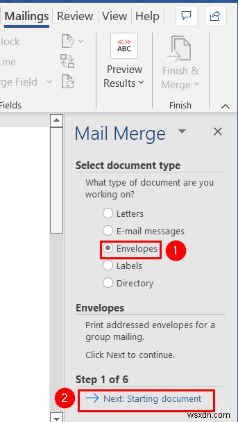 Excel থেকে Word Envelopes-এ মেল মার্জ (2 সহজ পদ্ধতি)
