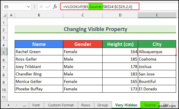 এক্সেলে VLOOKUP সোর্স ডেটা কীভাবে লুকাবেন (5টি সহজ উপায়)