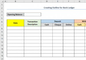 কিভাবে এক্সেলে একটি ব্যাংক লেজার তৈরি করবেন (সহজ পদক্ষেপ সহ)