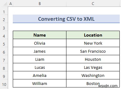কিভাবে এক্সেলে CSV কে XML-এ রূপান্তর করবেন (সহজ ধাপে)