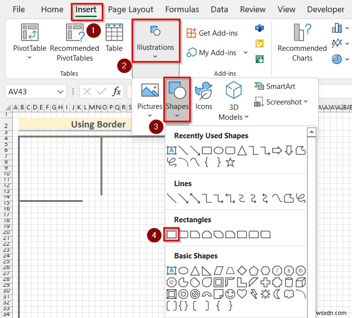 How to Draw to Scale in Excel (2 সহজ উপায়)