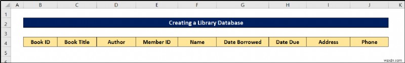 কিভাবে এক্সেলে একটি লাইব্রেরি ডেটাবেস তৈরি করবেন (সহজ পদক্ষেপ সহ)