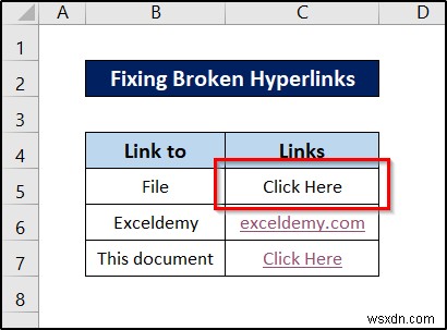 এক্সেলে ভাঙা হাইপারলিঙ্কগুলি কীভাবে ঠিক করবেন (5টি উপায়)