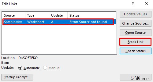 এক্সেলে ভাঙা লিঙ্কগুলি কীভাবে সরানো যায় (3টি সহজ পদ্ধতি)